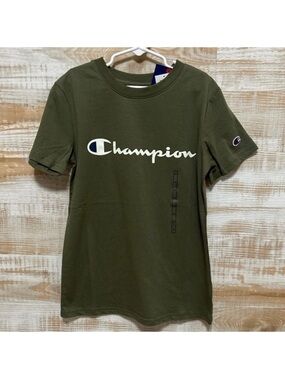 Champion Youth T-Shirt Cargo Olive in Size YM. NWT